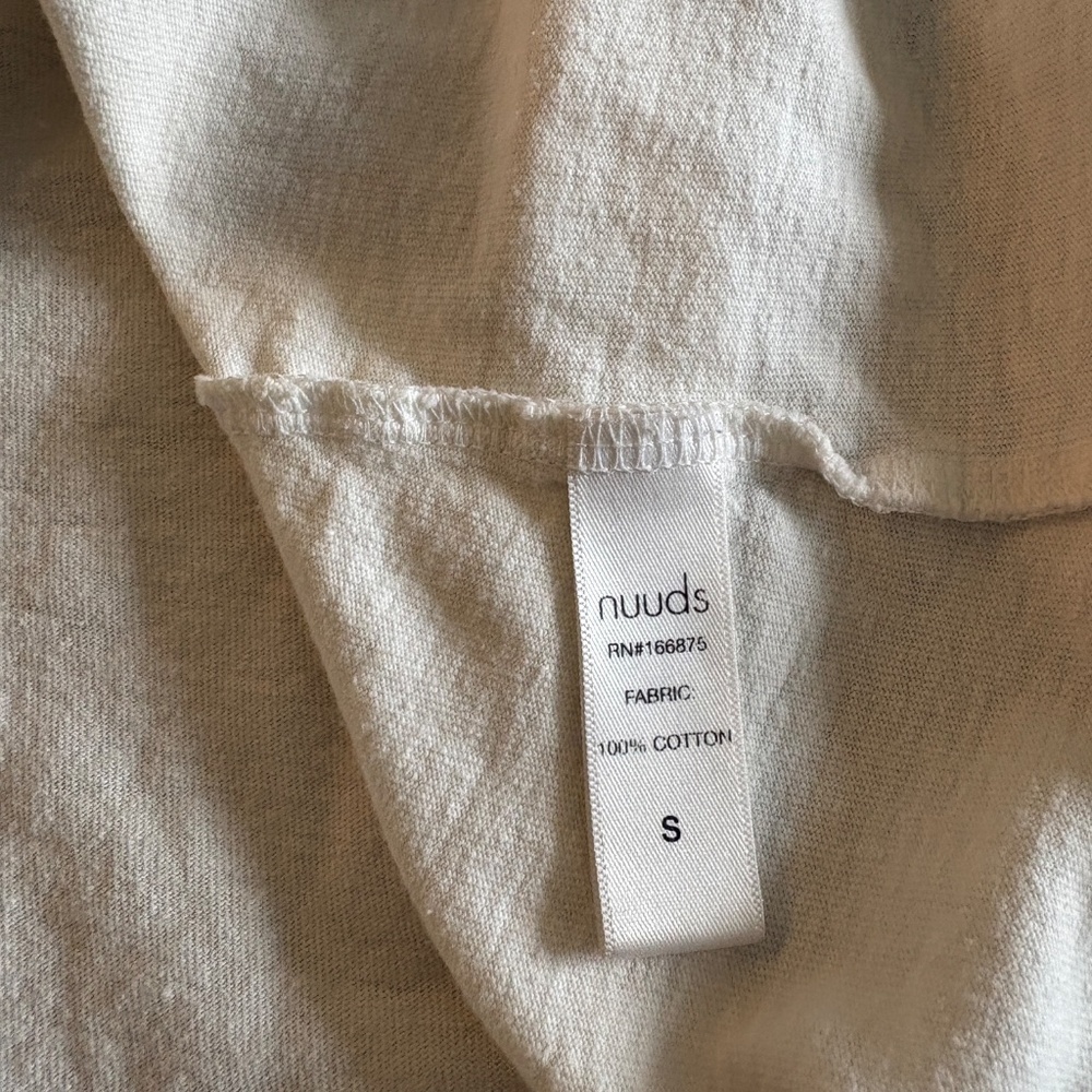 Nuuds Vintage Cotton Everyday Tee T-Shirt  100% Cotton Natural Fibers White - Picture 5 of 6
